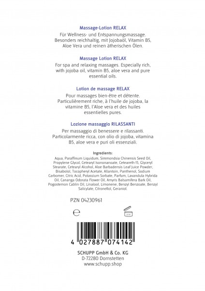 Schupp Massage-Lotion Relax Fabrikpreis