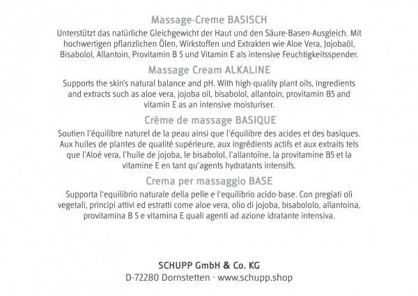 Schupp Massage-Creme Basisch Heißer Verkauf