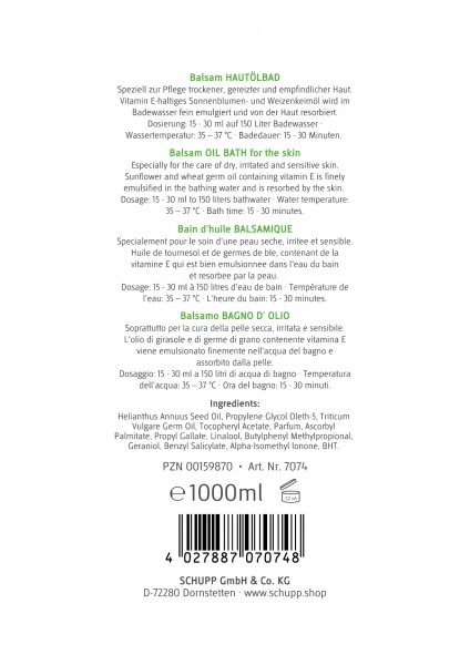 Schupp Balsam Hautölbad Bestseller