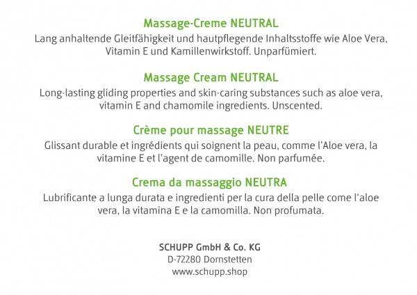 Schupp Massage-Creme Neutral Vierteljährliche Förderung
