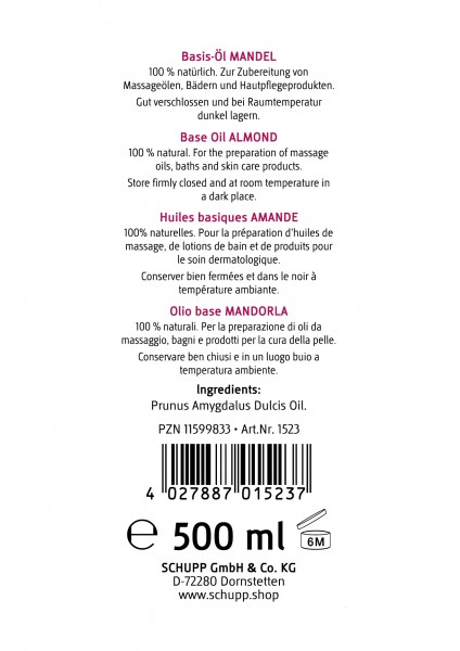 Schupp Basis-Öl Mandel Discount Store für neue Produkte