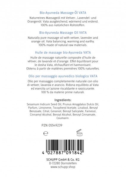 Schupp Bio-Ayurveda-Massage-Öl Vata Günstig kaufen