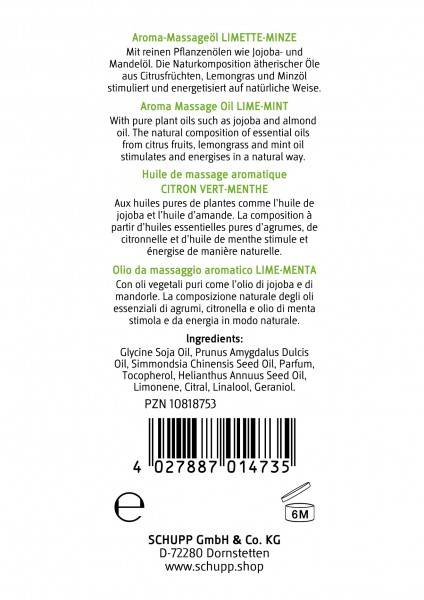 Schupp Aroma-Massage-Öl Limette-Minze Fabrikladen