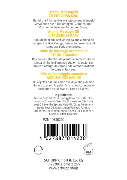 Schupp Aroma-Massage-Öl Zitrus-Rosmarin Speichern exportieren