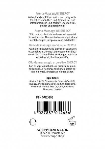 Schupp Aroma-Massage-Öl Energy Black Friday Preise