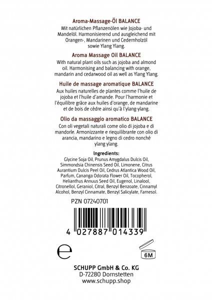 Schupp Aroma-Massage-Öl Balance zollfrei