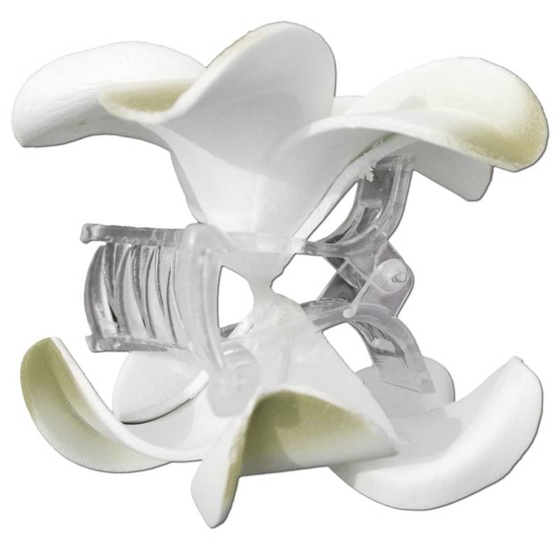 Seestern Sportswear SEESTERN Bali Hawaii Haarklammer 2 Frangipani Blüten aus Moosgummi, Haarspange Weiß Wochenangebot