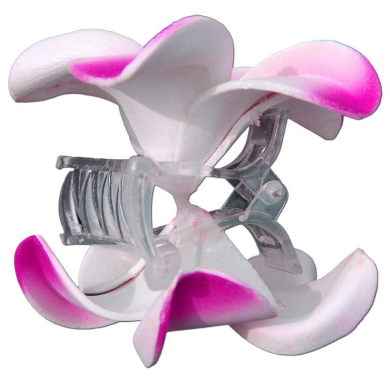 Seestern Sportswear SEESTERN Bali Hawaii Haarklammer 2 Frangipani Blüten aus Moosgummi, Haarspange Lila Letzter Tag