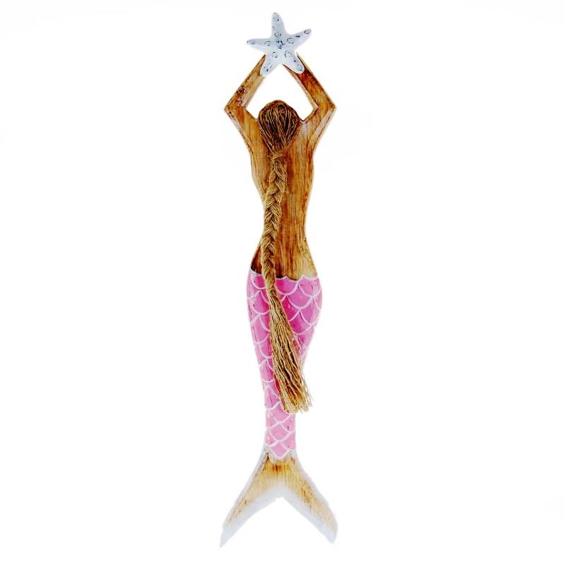 Seestern Sportswear Dekoration Holz Wand Deko Meerjungfrau Mermaid 62 x 14 cm /1981_L Cyber Monday