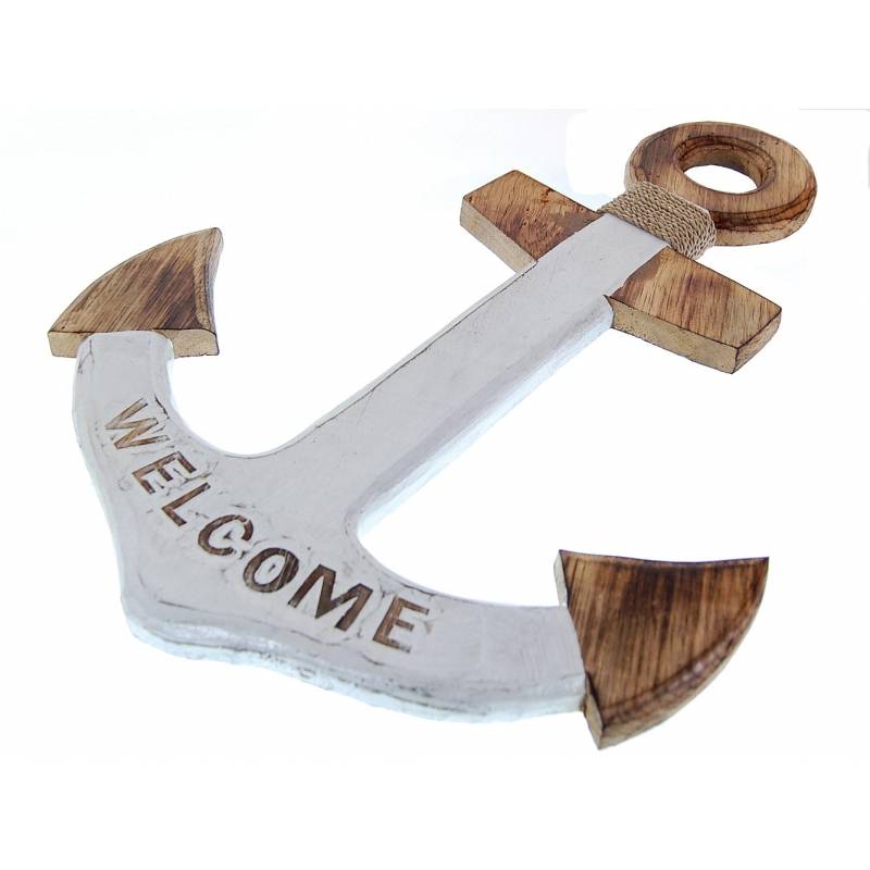 Seestern Sportswear Dekorations Holz Wand Schild Anker Willkommen 50 x 36 cm /1995 Osterangebot