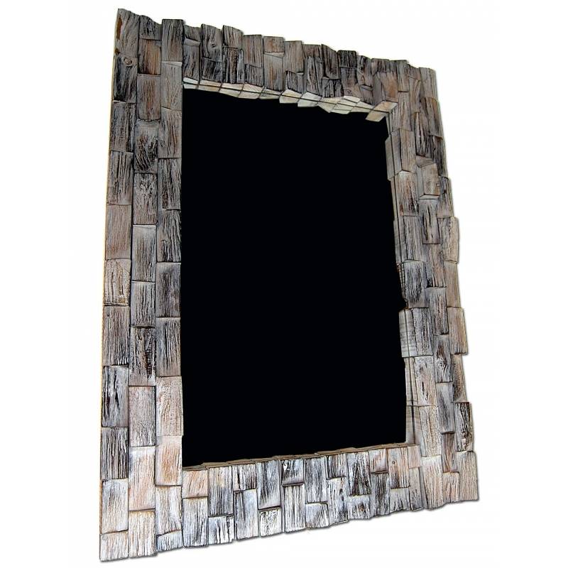 Seestern Sportswear SEESTERN Wand Spiegel 60x100cm Holzrahmen in Teakholz für Bad, Garderobe etc./1904 Saisonale Angebote