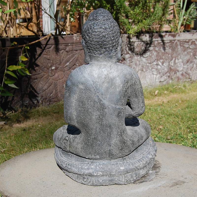 Seestern Sportswear Buddha Garten Statue 43 cm Hindu Asia Deko Figur Steinguss für innen & außen schwarz antik /1885 Riesige Ersparnisse