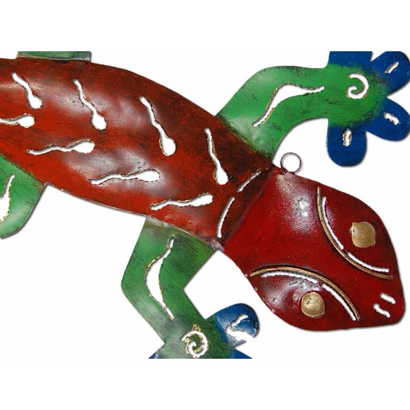 Seestern Sportswear SEESTERN Gecko Metal Wand Deko Verzierung Tropische Hänge Wand Dekoration 60 cm /1690 Zeitbegrenzte Promotion