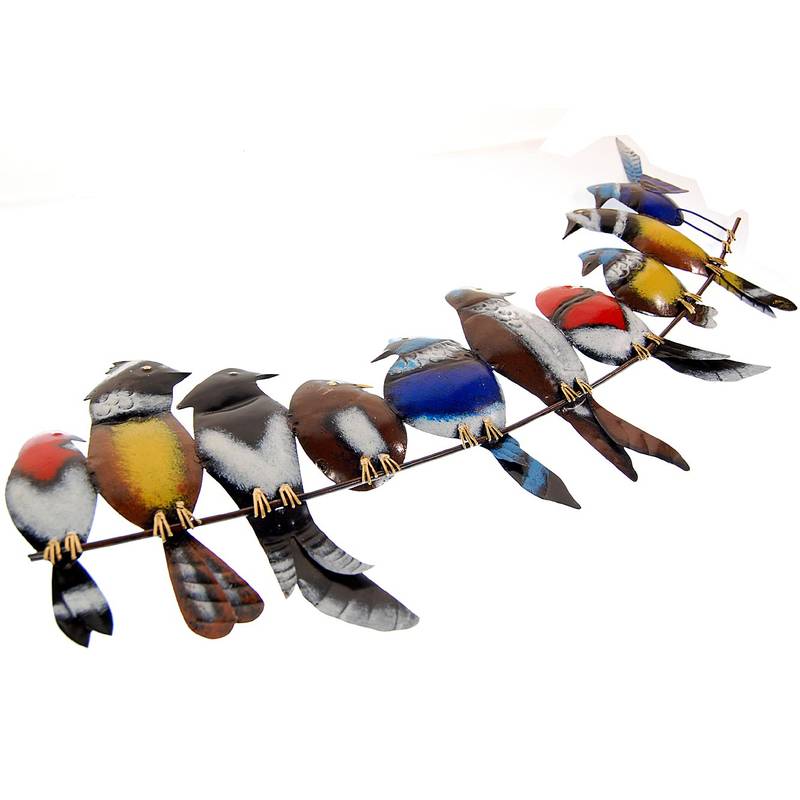 Seestern Sportswear SEESTERN Singvögel Metall Wand Deko Verzierung Hänge Wand Dekoration 67cm /1810 Nur für heute