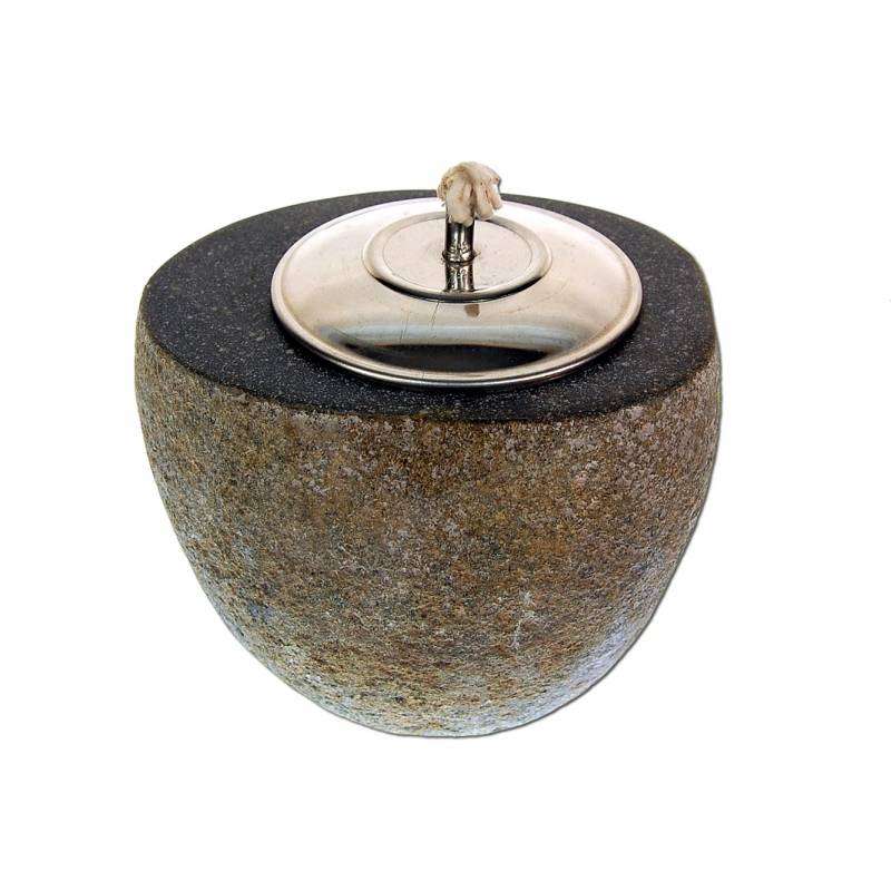 Seestern Sportswear SEESTERN Gartenfackel Spiritus Lampe Licht aus aufgeschnitt.Naturstein Flußstein /1606 Super Rabatt