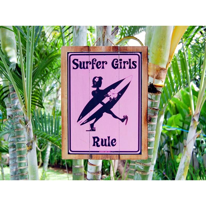 Seestern Sportswear Seestern Deko Holz Wandbild im Vintage Sixties Surf Look 30 x 40 cm Surfing Motiv /1828 Rabatte dieses Monats