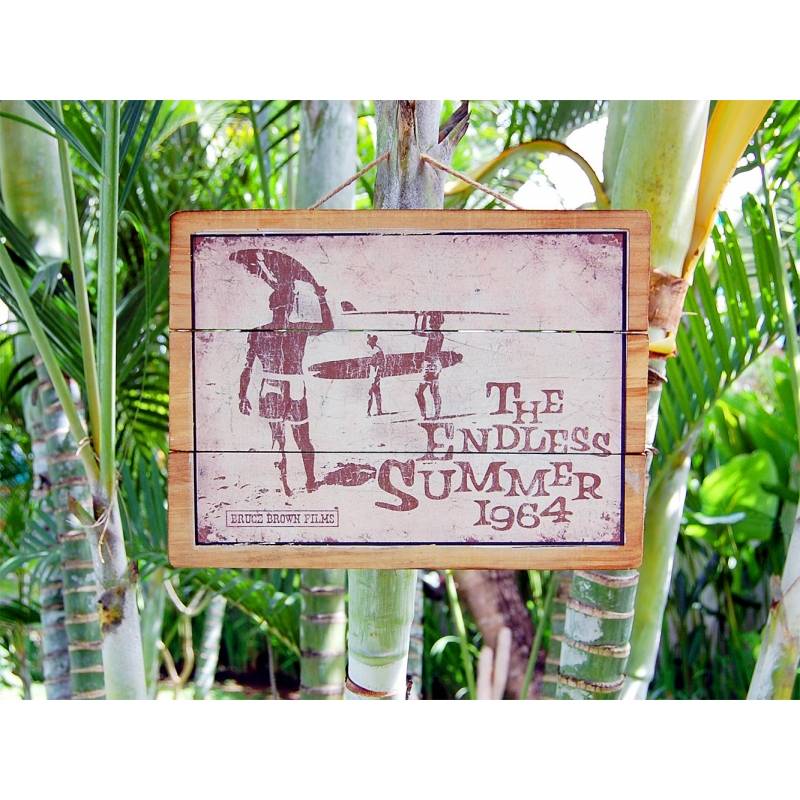 Seestern Sportswear Seestern Deko Holz Wandbild im Vintage Sixties Surf Look 30 x 40 cm Surfing Motiv /1829 2025