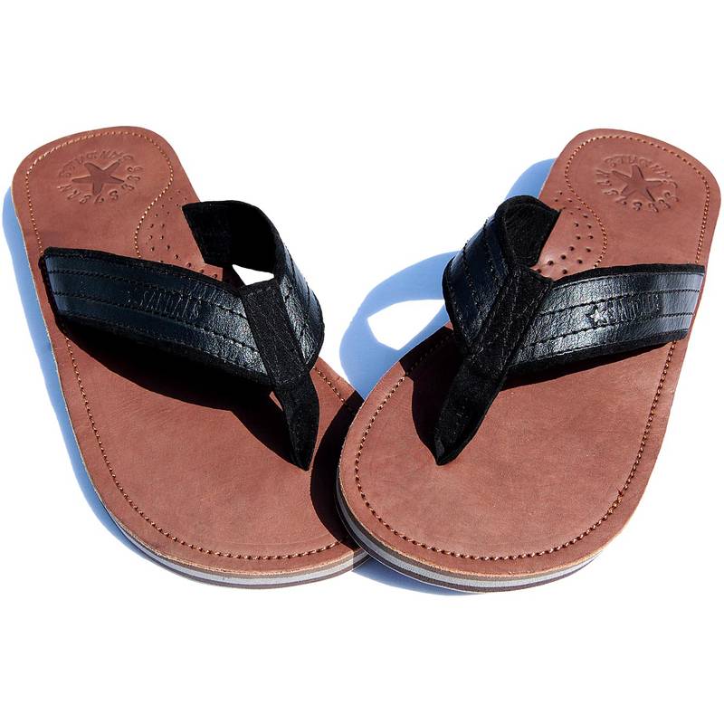 Seestern Sportswear SEESTERN Herren Leder Zehentrenner Zehensandale Zehensteg Sandalen Gr.40-50 /2364.bk Weihnachtsangebot