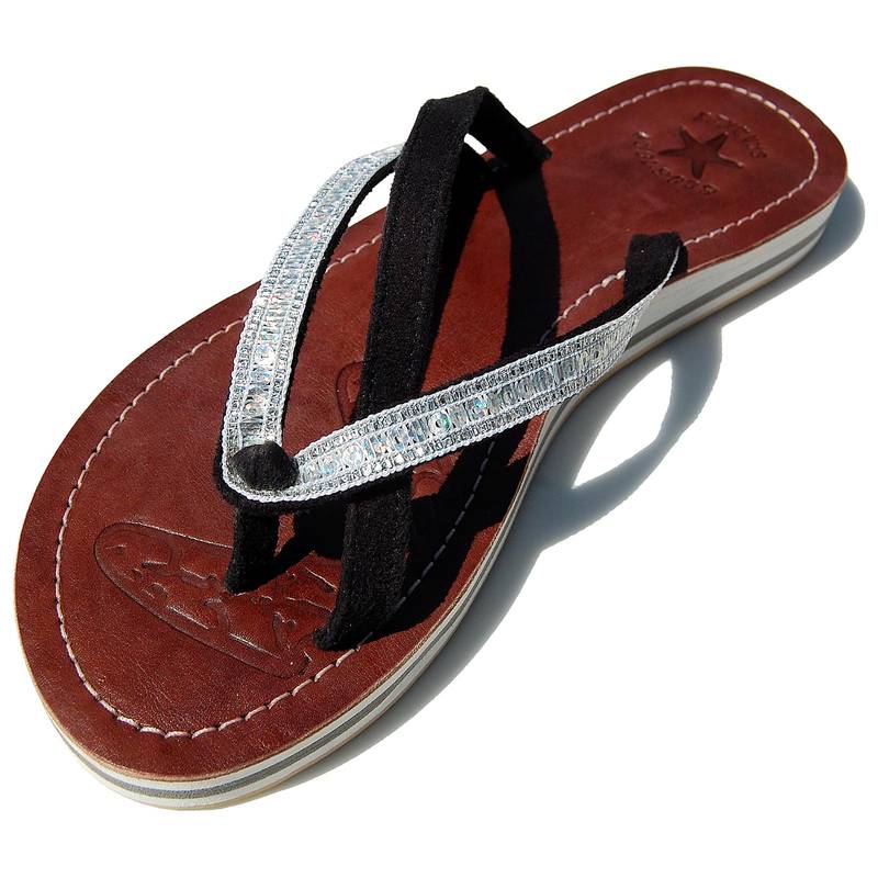 Seestern Sportswear SEESTERN Damen Leder Zehentrenner Zehensandale Zehensteg Sandalen in Größe 36-44 /2121 Blitzangebot