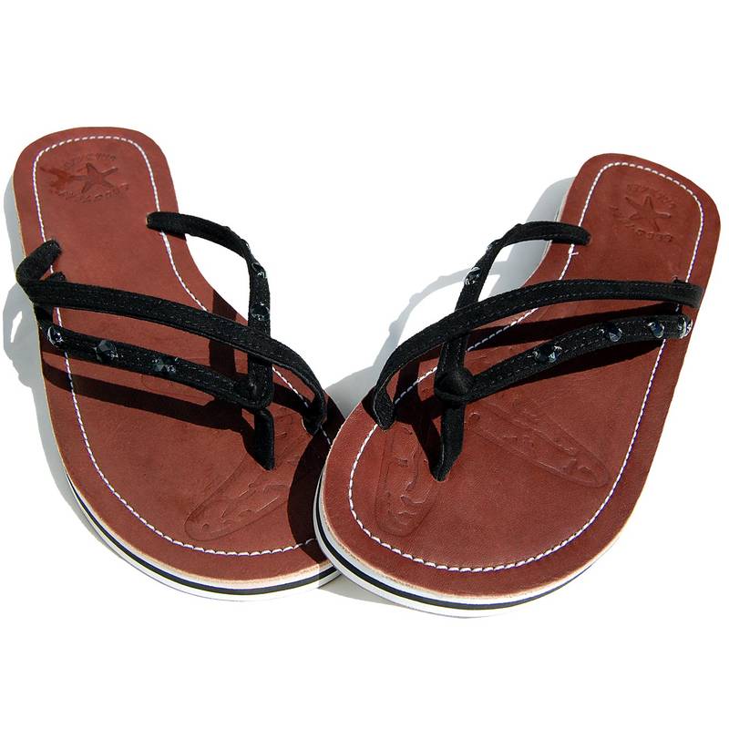 Seestern Sportswear SEESTERN Damen Leder Zehentrenner Zehensandale Zehensteg Sandalen in Größe 36-44 /2221 Neuheiten