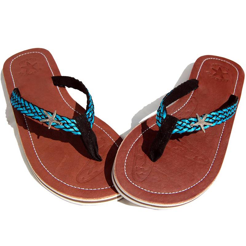 Seestern Sportswear SEESTERN Damen Leder Zehentrenner Zehensandale Zehensteg Sandalen in Größe 36-44 /2226 Saisonale Angebote