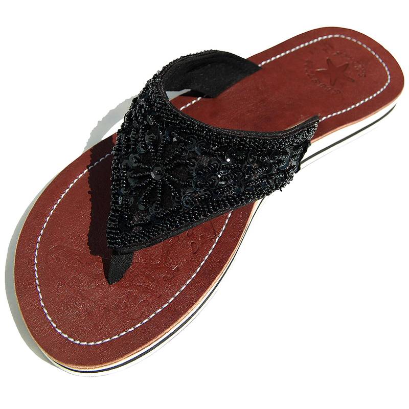 Seestern Sportswear SEESTERN Damen Leder Zehentrenner Zehensandale Zehensteg Sandalen in Größe 36-44 /2228 Räumungsverkauf