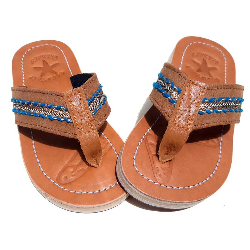 Seestern Sportswear SEESTERN Mädchen Leder Zehentrenner Zehensandale Zehensteg Sandalen in Gr.24-35 /2304 Super Rabatt