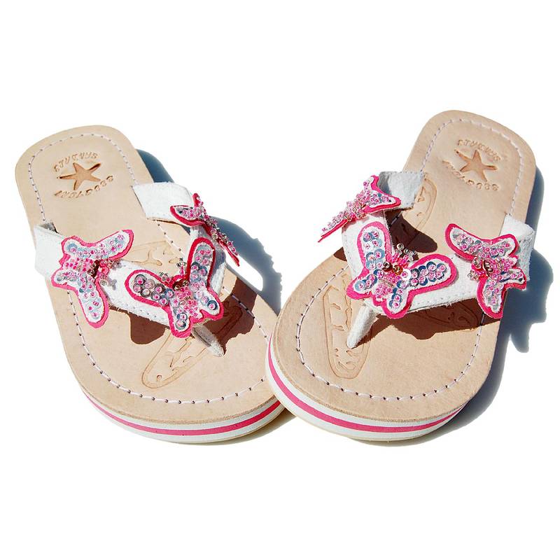 Seestern Sportswear SEESTERN Mädchen Leder Zehentrenner Zehensandale Zehensteg Sandalen in Gr.25-36 /2101 Clearance-Verkauf