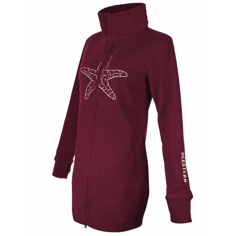 Seestern Sportswear SEESTERN Damen Fleecejacke mit Stehkragen 2WegeZipper Fleecemantel Fleece XS-4XL /1628 Kostenloser Versand
