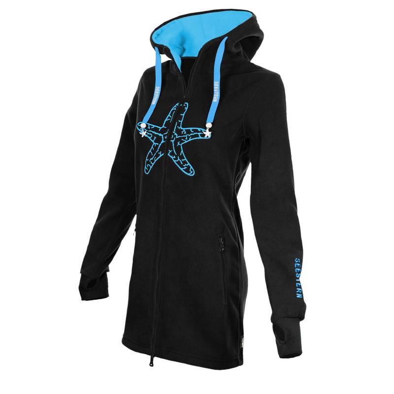Seestern Sportswear SEESTERN Damen Kapuzen Fleecejacke 2WegeZipper Fleecemantel Fleece Sweatj.XS-4XL /1726.bk_lb Sonderangebot