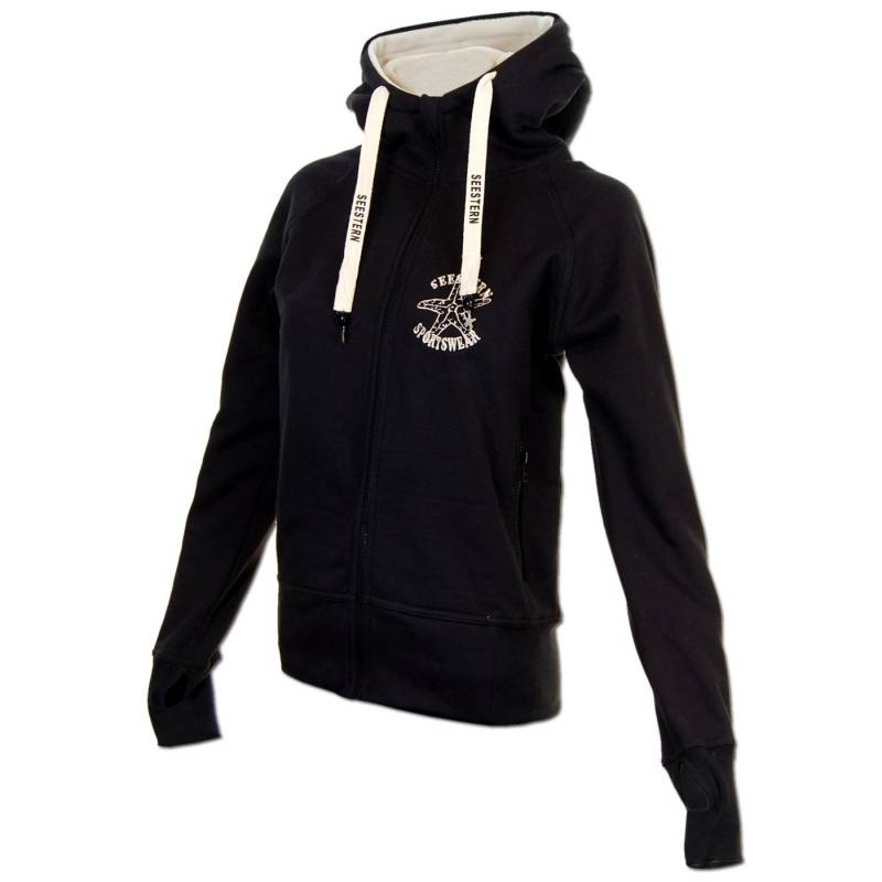 Seestern Sportswear SEESTERN Damen Kapuzen Sweat Shirt Jacke Pullover Zip Hoody Sweater Gr.XS-XXL /1423 Muttertagsangebot
