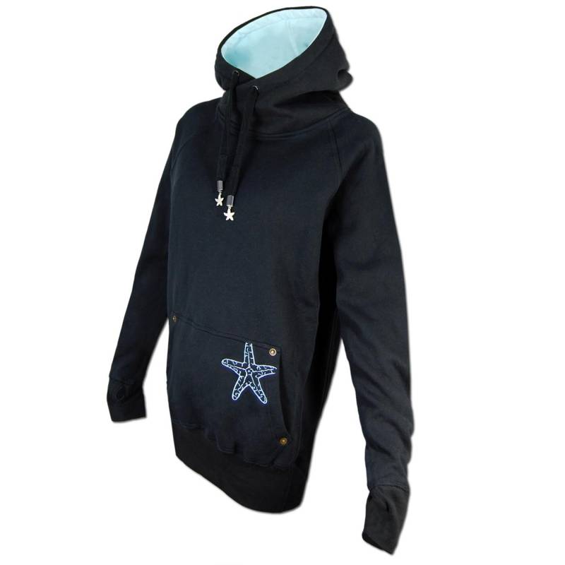 Seestern Sportswear SEESTERN Damen Langes Kapuzen Sweat Shirt Pullover Hoody Jumper Sweater GrXS-XXL /1321 Top Angebot