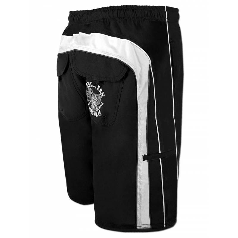 Seestern Sportswear SEESTERN Herren Boardshorts Badeshorts mit Gummizug hinten& Eingrifftaschen XS-3XL /1744 Vierteljährliche Förderung