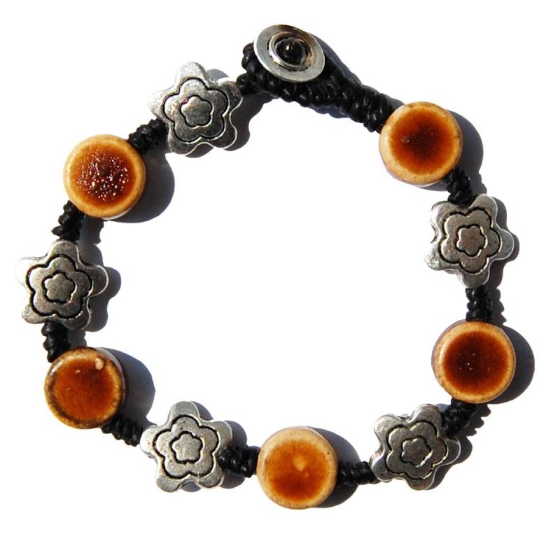 Seestern Sportswear Seestern Armband Modeschmuck aus Metal Keramik geflochtenes Viscose Band /1202 Günstig kaufen