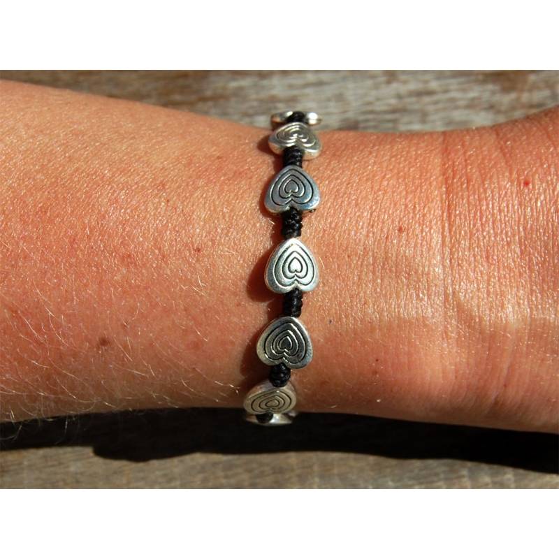 Seestern Sportswear Seestern Armband Modeschmuck nickelfreies Metal auf geflochtenem Viscose Band /1209 Exklusivangebot