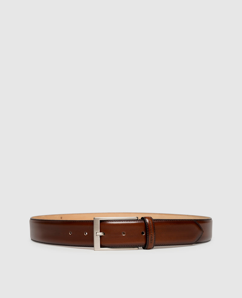 Shoepassion Edler Herrengürtel aus Leder mit Handfinish Henry Stevens Shoepassion