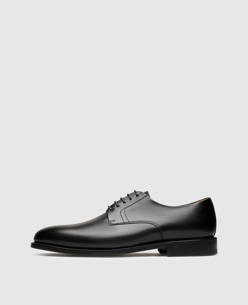 Shoepassion Rahmengenähter Plain Derby Herrenschuh aus Leder Henry Stevens Shoepassion