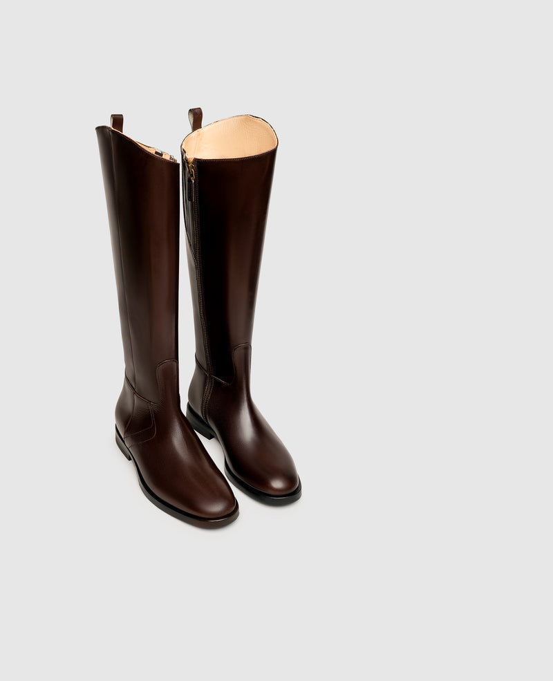 Shoepassion Klassischer Glattleder-Schaftstiefel für Damen Henry Stevens Shoepassion VIP-Rabatte