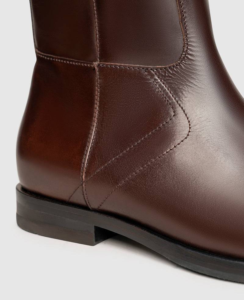 Shoepassion Klassischer Glattleder-Schaftstiefel für Damen Henry Stevens Shoepassion VIP-Rabatte