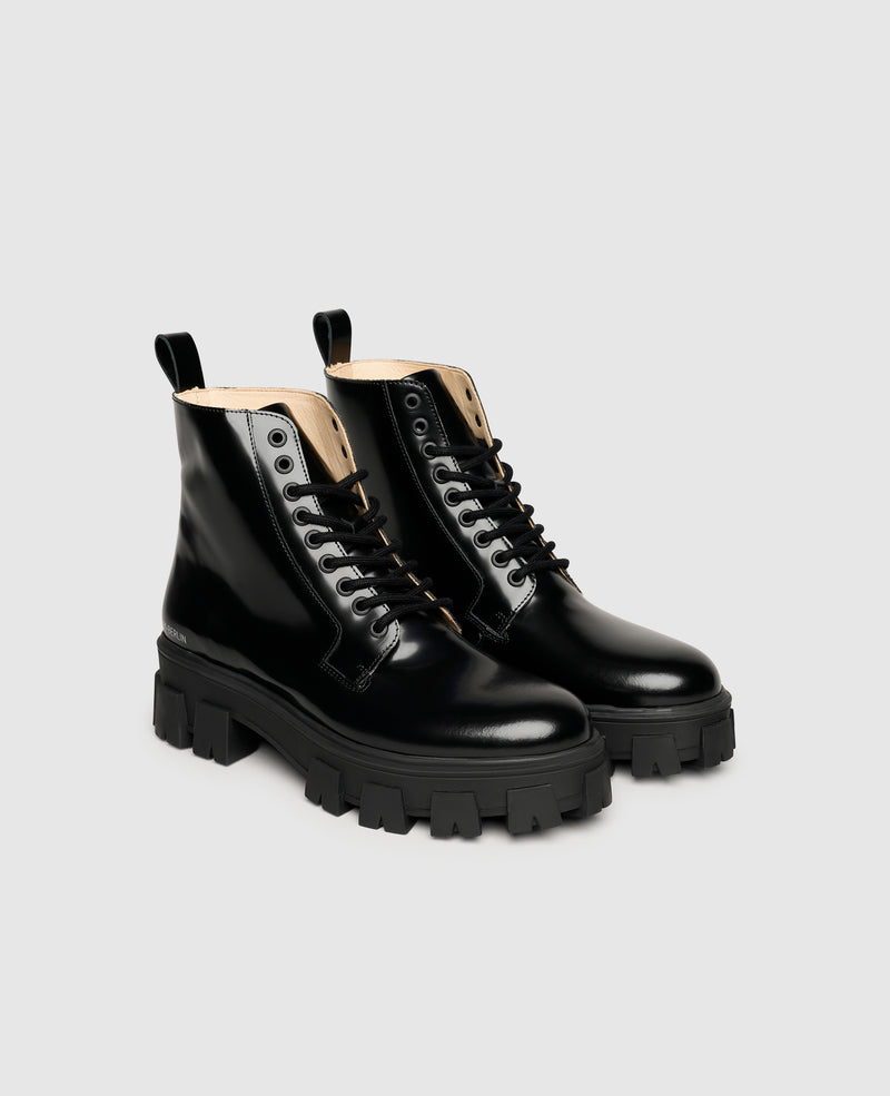 Shoepassion Leder-Schnürstiefelette mit Plateausohle für Damen N91 Shoepassion Begrenzte Freigabe