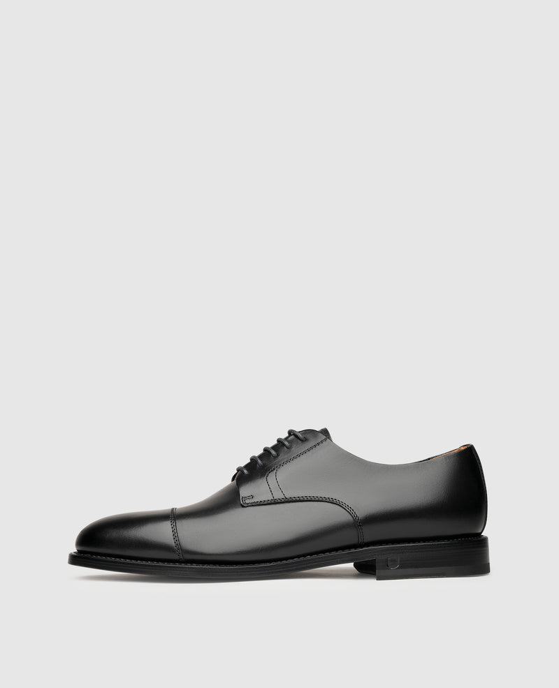 Shoepassion Rahmengenähter Captoe Derby Herrenschuh aus Leder Henry Stevens Shoepassion