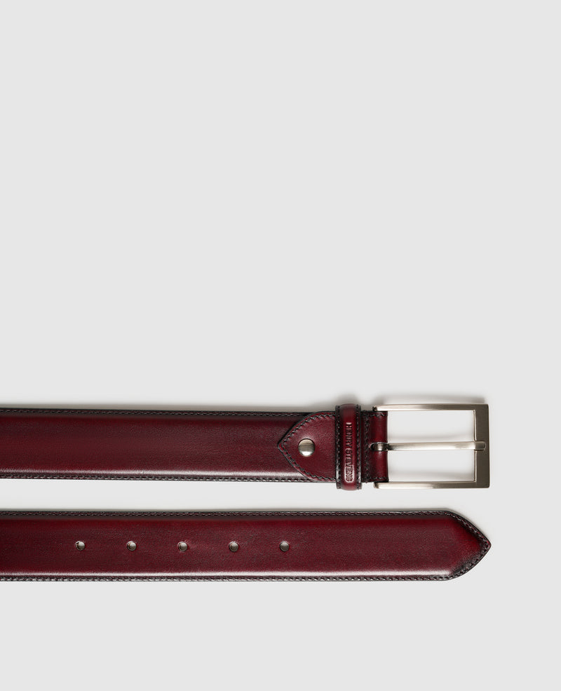 Shoepassion Edler Herrengürtel aus Leder mit Handfinish Henry Stevens Shoepassion im Angebot