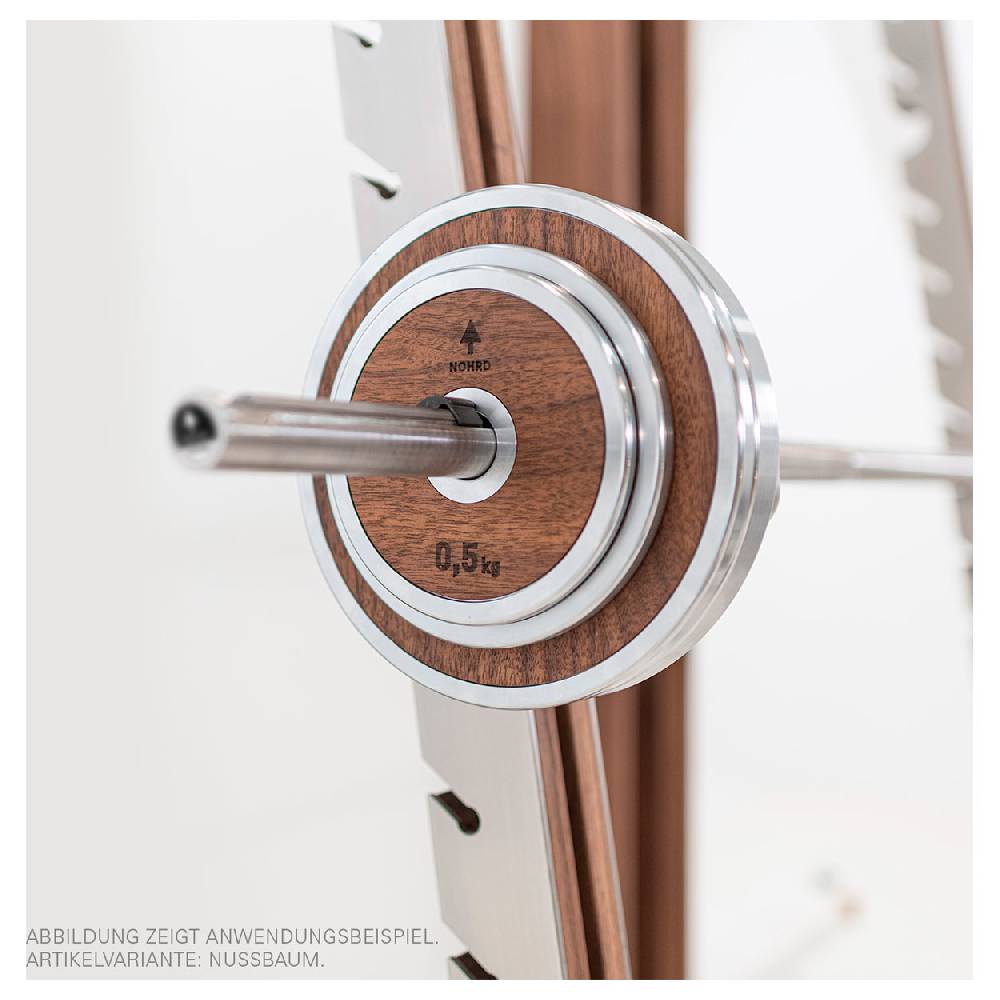 Sport Tec NOHRD SquatRack ausklappbare Hantelablage Nussbaum Kostenloser Versand