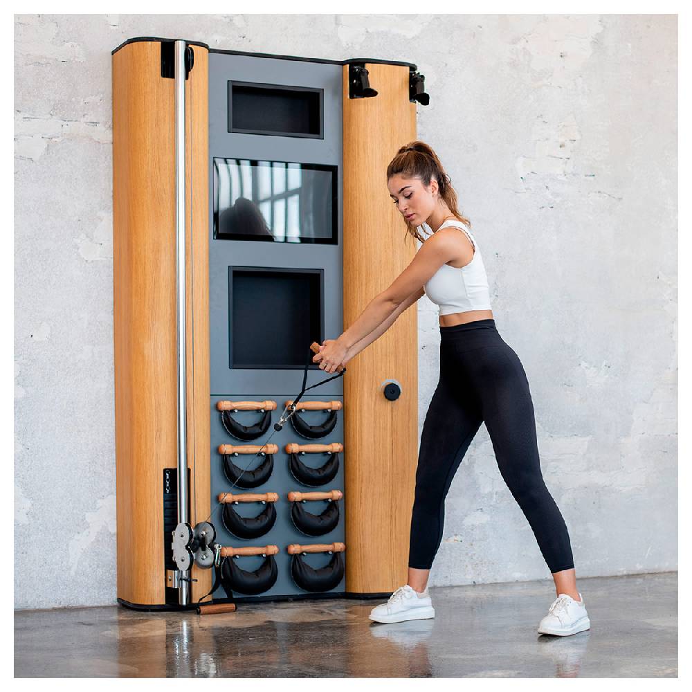Sport Tec NOHRD Wall Compact, Seilzug, Skitrainer, 8 Swing Hanteln, Eiche Rabatt