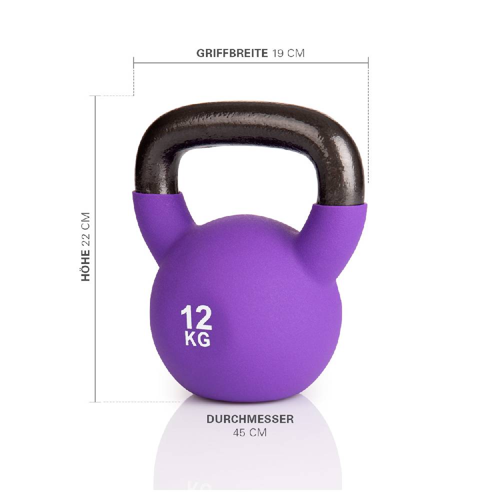 Sport Tec Kettlebell, 12 kg, lila Letzte 2 Tage