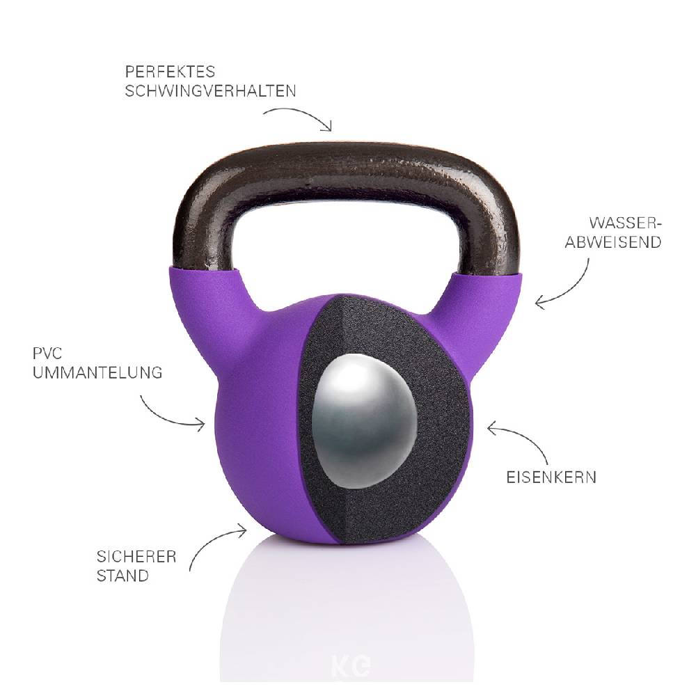 Sport Tec Kettlebell, 12 kg, lila Letzte 2 Tage