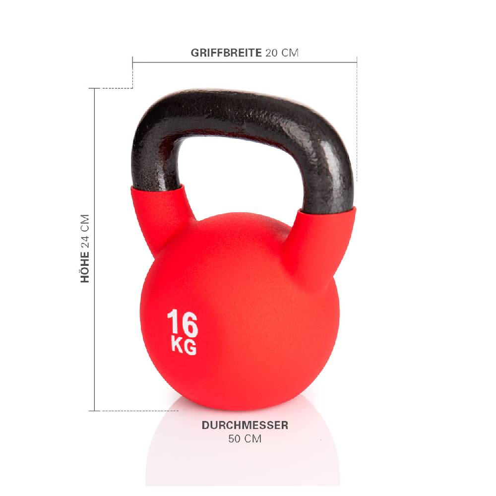 Sport Tec Kettlebell, 16 kg, rot Letzter Tag