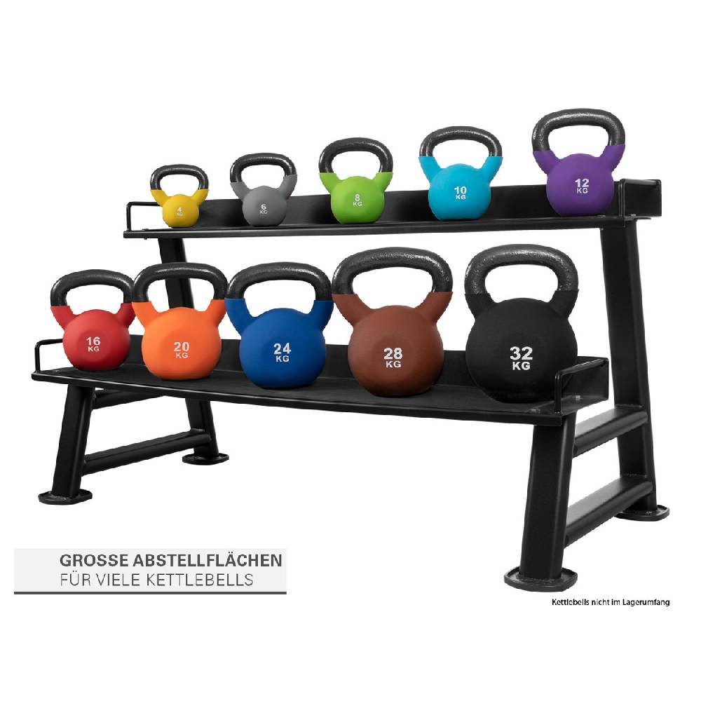 Sport Tec Kettlebell-Ständer mit 2 Ablagen, LxBxH 139x63x74 cm Nur noch ein Tag übrig
