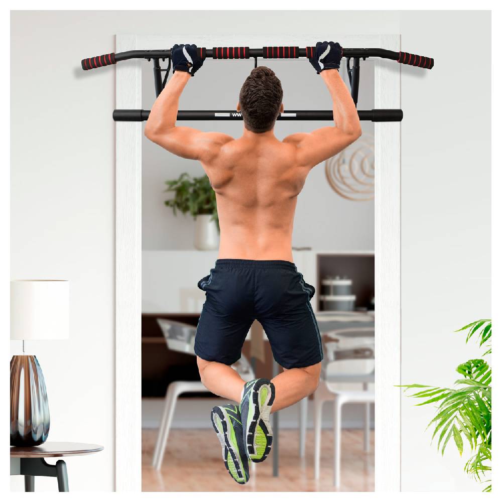 Sport Tec Sport-Tec Türreck Klimmzugstange klappbar, 117x28 cm, inkl. 2 Power Ropes + 2 Karabinerhaken Nur für heute