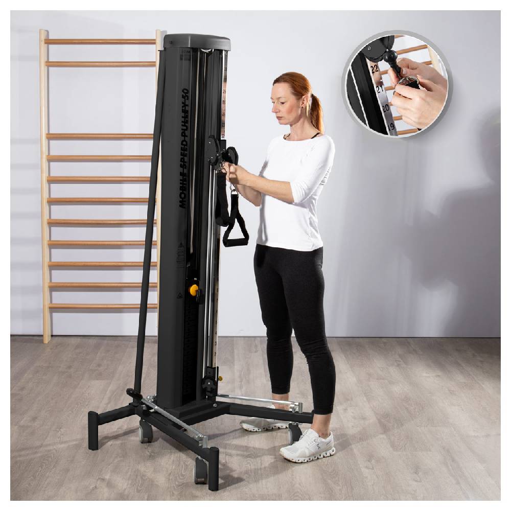 Sport Tec Lojer Doppelzugapparat Mobile Speed Pulley 50, fahrbar Kostenloser Versand